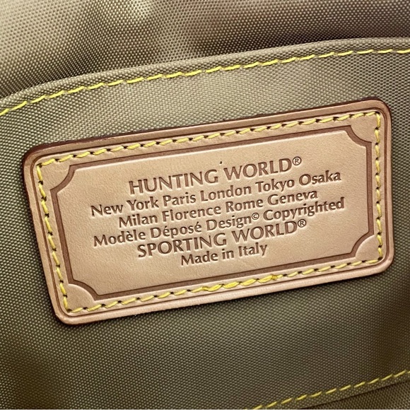 Hunting World floral coated canvas and leather crossbody shoulder bag - Picture 9 of 10